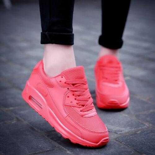 2021 Summer Women Tennis Shoes Unisex Mesh Light Breathable Air Cushion Sneakers Flats Male Trainers Walking Zapatillas Mujer