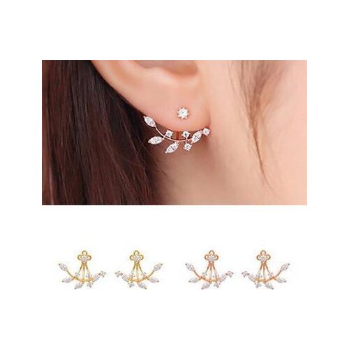 2021 New Fashion Crystal Earrings for Women Pearl Women Branch Shell Pearl Flower Stud Earrings Female