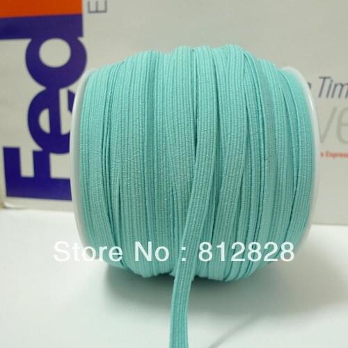 50 Meters 1/4'' #3 Turquoise Color Skinny Elastic Bands