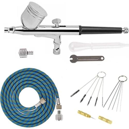 Dual Action Feed Airbrush 0.3MM Nozzles 7CC Cup Gravity Air-Brush Spray Gun Kit for Makeup Nail Art Air Nail Gun Set Compressor