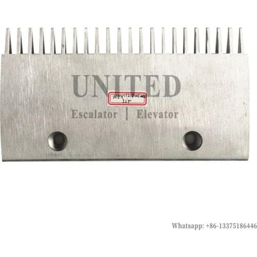 Escalator Aluminum Comb Plate 4090160000 L207mm W113mm Hole Pitch 112mm 22 Teeth
