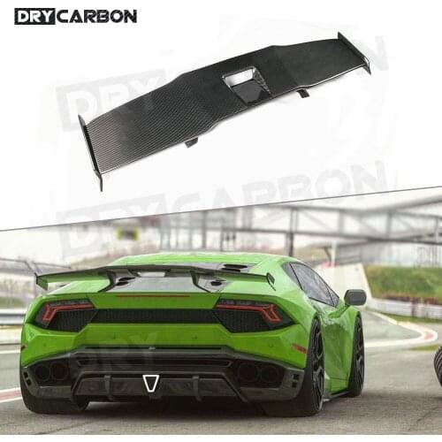 Car Rear Spoiler Racing GT Wings Fit for Lamborghini Huracan LP580 LP610 2014-2018 Dry Carbon Fiber S style Spoiler