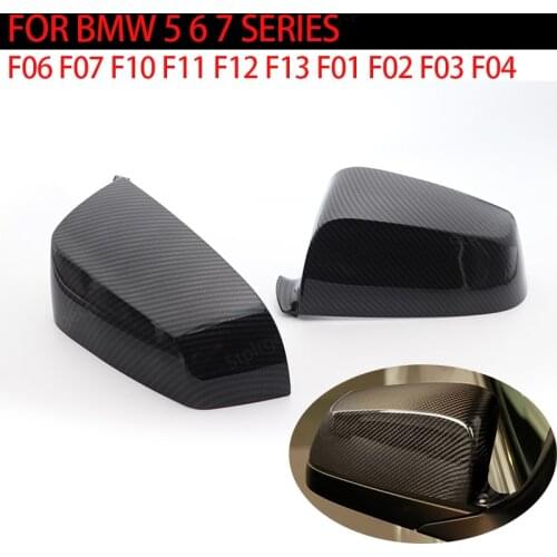 For BMW 7 6 5 series F01 F02 F03 F04 F06 F07 F10 F11 F12 F13 Car Side Wing Rear View Mirror Cover Carbon Look