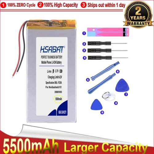 HSABAT 0 Cycle 5500mAh Battery for Nvidiashield K1 8 inch Tablet PC for Nvidia Shield K1 Replacement Accumulator
