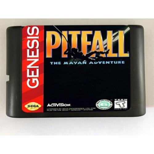 Pitfall The Mayan Adventure Game Cartridge Newest 16 bit Game Card For Sega Mega Drive / Genesis System