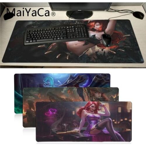 Maiyaca League of Legend Miss Fortune Mouse Mat Pad Large Gaming Mouse Pad Mouse Mat For Laptop Keyboard Speed mat Desk mat
