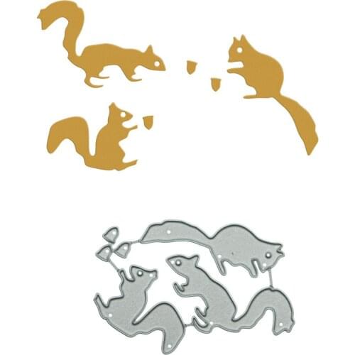 Mini Size Squirrel Metal Cutting Dies Handcraft DIY Clipart Scrapbook Photo Album Decorating Craft Paper Cutter