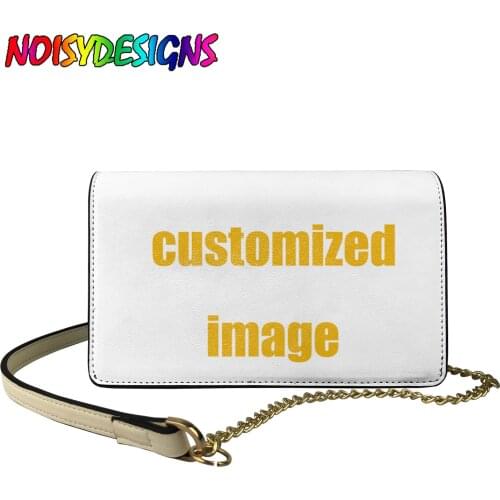 NOISYDESIGNS Fashion Chain Shoulder Bags Custom Printed Crossbody Bags For Women Vintage Zipper Handbags Female Dropshipping