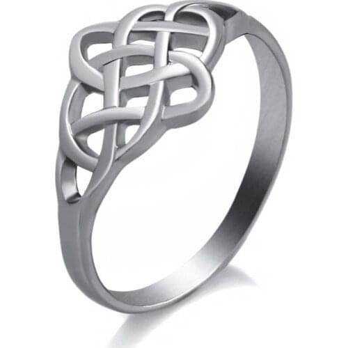 Fashion Jewelry Simple Classic Celtic Pattern Women Ring Engagement Wedding Ring