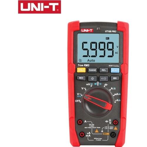 UNI-T UT15B PRO/UT17B PRO True RMS Digital Multimeter Anti-burn VFC Tester Auto Range Hz Capacitor Resistor Multi Meter