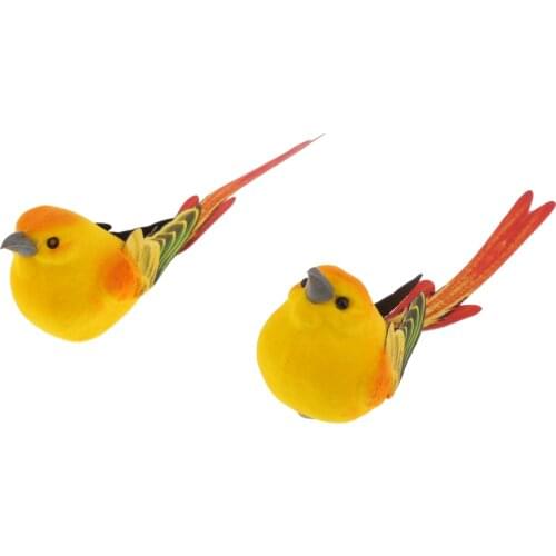 Set Of 2 Artificial Bird Realistic Bird Decorative Figurine Outdoor Garden