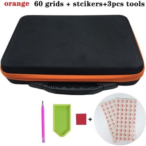 New Diamond Painting Accessories Carry Case Container Storage Box 60 Bottles diamant painting Hand Bag Tools