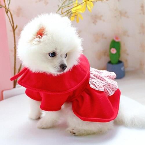 New Year Hooded Dog Puppy Two-legged Dress Skirt Pet Party Clothes Decor Pets Accessories для собак