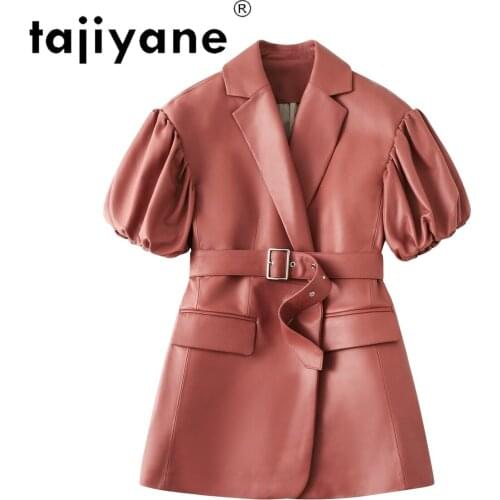 Clothes Leather Genuine for Women Real Sheepskin Coats Woman Clothing Short Sleeve Korean Style Mujer Chaqueta TN1788