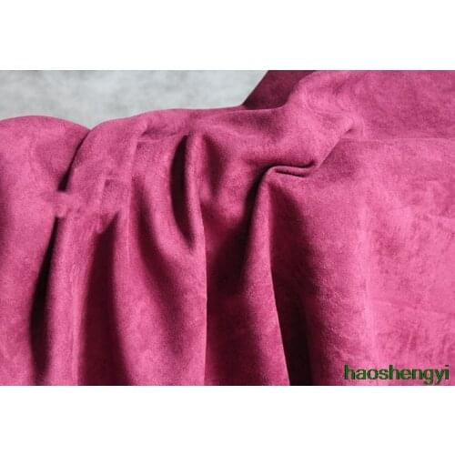 Original suede composite black trench coat fabric