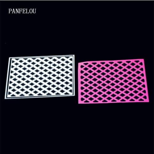 PANFELOU New year Grid panel Scrapbooking DIY album cards paper die metal craft stencils punch cuts dies cutting