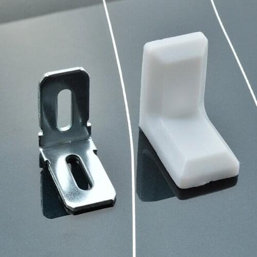 Plastic Cupboard Corner / Iron Right Angle / Cabinet Hardware Fitting Hanging Code / white Corner 20PCS