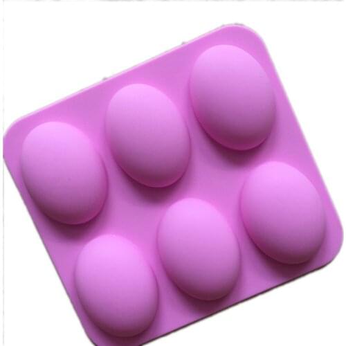 6 Cavity Shape Egg Silicone Mold for DIY Chocolate Jelly Candy Pudding Cookie Baking Tools Ice Tray Soap mold