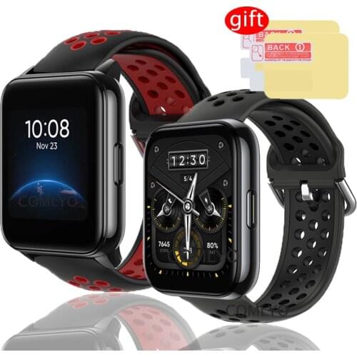 3in1 Silicone wristband for realme watch 2 pro strap smart watch Bands sports bracelet for realme 2 screen protector film