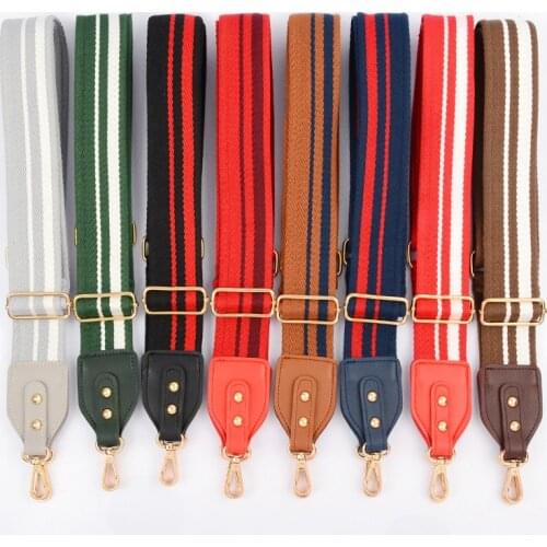 New Luxury Widened Bag Shoulder Straps Diagonal Shoulder Shoulder Bag Straps Accessories Backpack Strap Color Striped Bag Obag