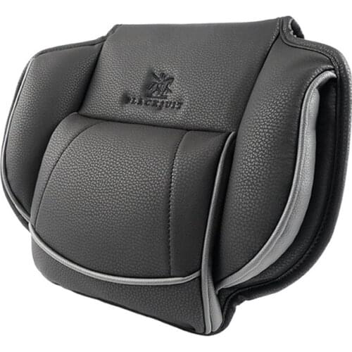 Universal Car Seat Headrest Pillow, Adjustable Seat Head Memory Foam Neck Pillows Leather Pillow