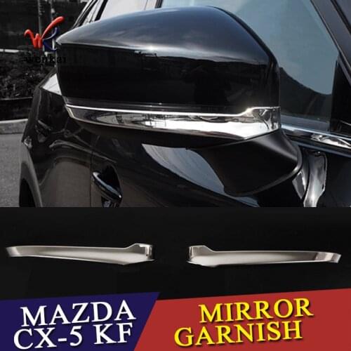 WENKAI For Accessories High Quality ABS Chrome Car Door Side Rearview Mirror Cover Trim 2pcs/set For Mazda CX5 CX-5 KF 2017 2018