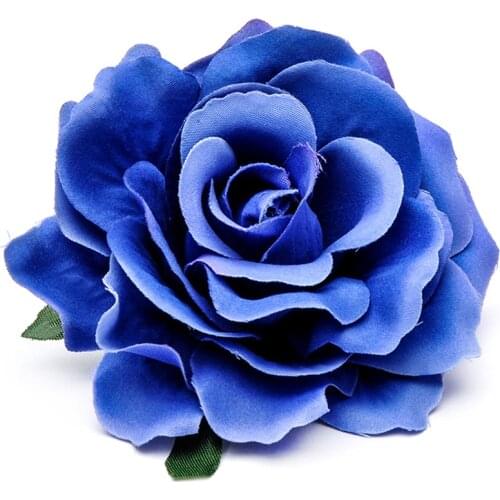 Red Rose Flower Hairpin Hair Clip Women Barrette Hair Gripper For Bridal Wedding Flocking Cloth Hairgrips Party Hair Accessories