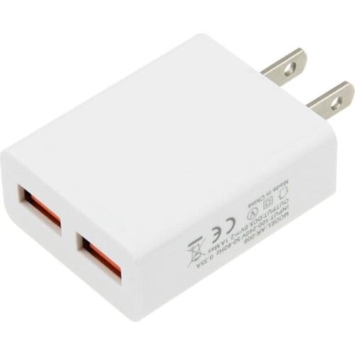 Dual USB Charger US Plug 2.1A Max Fast Charging Mobile Phone Chargers Mini Wall Adapter For iPhone Samsung Galaxy S8 S9 300pcs