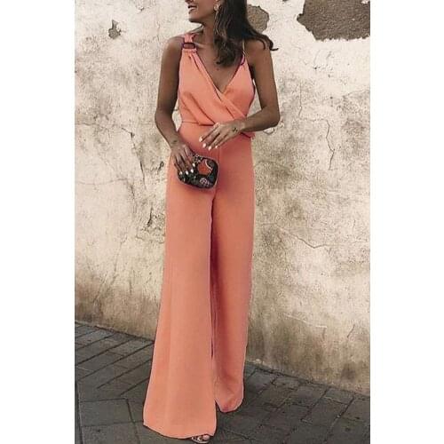 2021 Summer Sexy Off-shoulder Solid Color Jumpsuit Womens Sleeveless Straight Knit Jumpsuit Fashion Elegant Casual Jumpsuit New