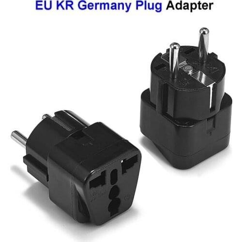 1pc Universal USA AU UK To Euro European Travel Plug Adapter EU KR Power Plug In Adaptor High Quality AC Elelctric Plug