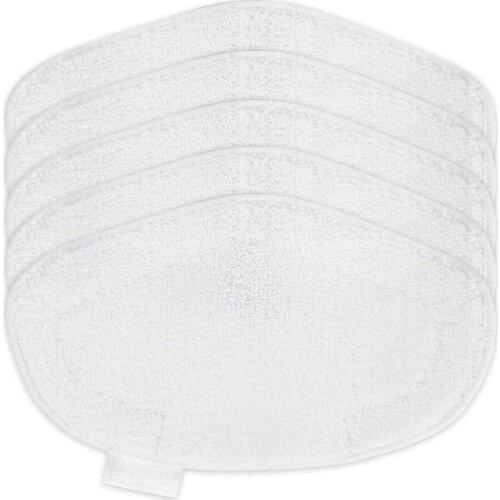 5 Washable Steam Mop Pads Replacement for Polti Vaporetto PAEU0332 Vacuum Cleaner, White