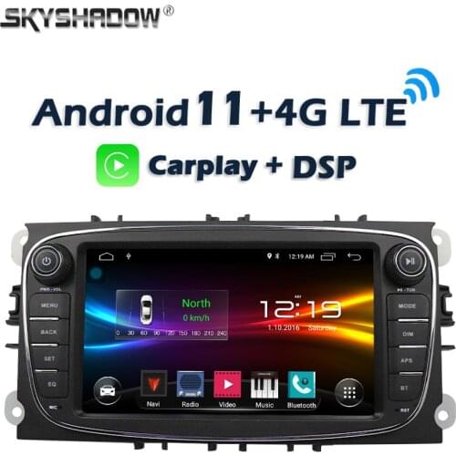 6G+128G Carplay DSP IPS Android 10.0 Car DVD Player GPS map WIFI Bluetooth 5.0 Radio For Ford Mondeo Tourneo Transit S-max Focus