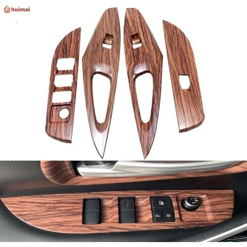 ABS Carbon wood for Toyota Corolla 2019 2020 Accessories LHD Door Window Glass Lift Control Switch Panel Cover Trim