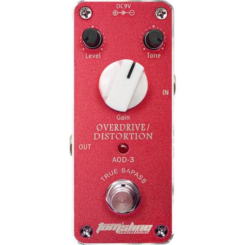 Aroma Tomsline AOD-3 Mini Aluminum Alloy Overdrive Distortion Electric Guitar Effect Pedal True Bypass