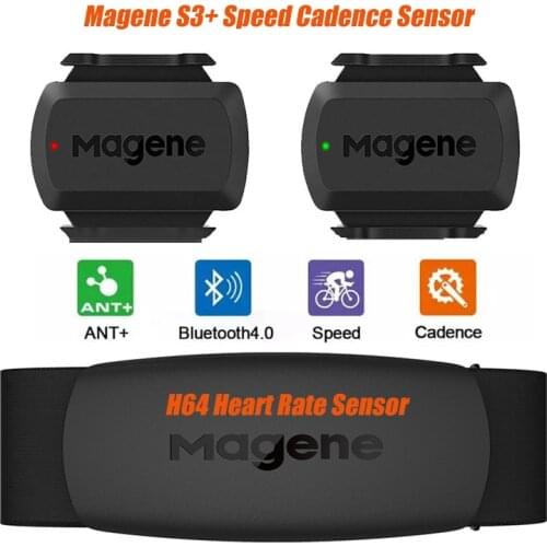 Magene S3 Speed Cadence Sensor And H64 Heart Rate Sensor ANT+ Bluetooth Compatible With Most Devices Bike Computer Speedometer
