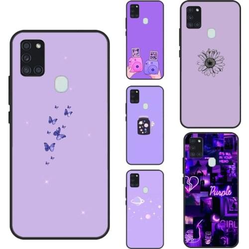 Purple Doodles Aesthetics For Samsung A51 A71 A11 M21 M31 A31 Case For Galaxy A20e A21S A10 A30 A40 A50 A70 Cover