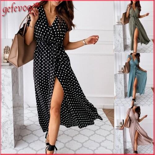 Gefevoqe Summer Dresses With A Slit