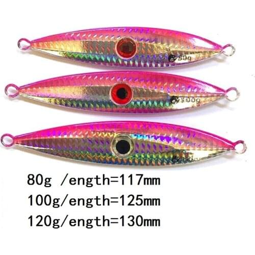 GYFISHING 5pcs80G/100G/120G/Metal Jigging Lures Artificial Bait Saltwater Fishing Lures Metal JigFish Lure Fishing Tackle
