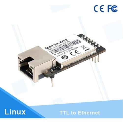 Eport Pro-EP20 Linux Network Server Port TTL Serial to Ethernet Embedded Module DHCP 3.3V TCP IP Telnet Modbus TCP Protocol