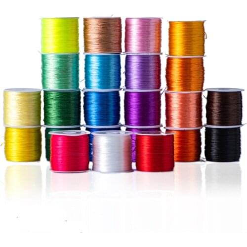 0.8mm Transparent Elastic Crystal Line Beading Beads Cord String Wire Thread For Jewelry Making DIY Accessorries 1 Roll 50m