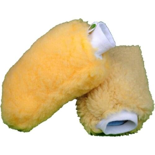 Best genuine synthetic lambswool car cleaning wash polishing mitt luxurious merino lambs wool wash mittens