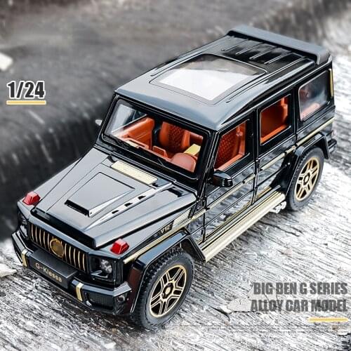 1:24 Alloy Pull Back Model Car Model Toy Sound Light Pull Back Toy Car For G63 SUV AMG Toys For Boys Children Gift