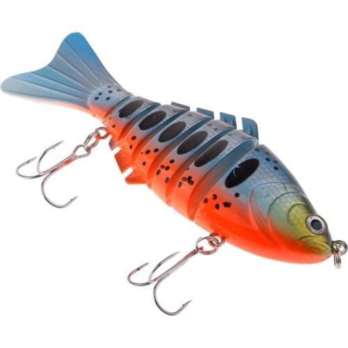 Multi Sections 7 Segments Fishing Lure Treble Hook 3D Eyes 10cm/15.6g Hard Baits