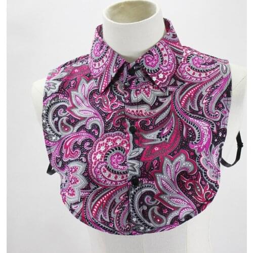 Jaderic 2019 New Fashion Floral Printing Fake Collar Detachable Collar for Women Preaked Lapel Girls False Collars