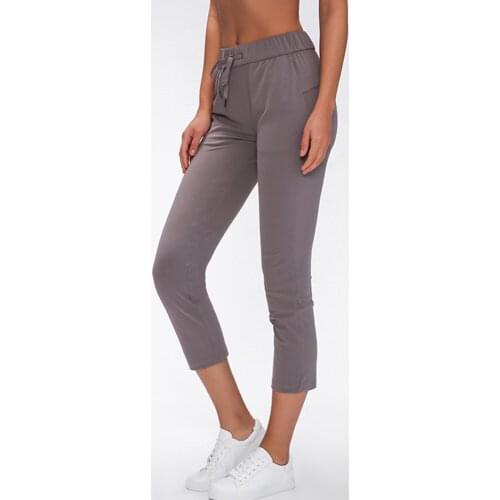 Solid Sport Women Yoga Pants with Pockets Elastic Waist Gym Workout Compression Leggings Fitness Running Wear