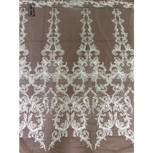 Wholesale good quality SYJ-795 guipure cord lace fabric embroidered lace fabric for nice dress