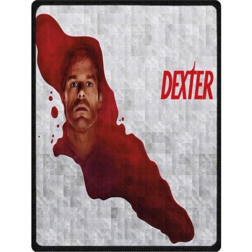 Custom Photo Blanket Flannel Fleece Fabric Blanket Dexter Sofa Bed Throw Blanket Kid Adult Warm Blanket