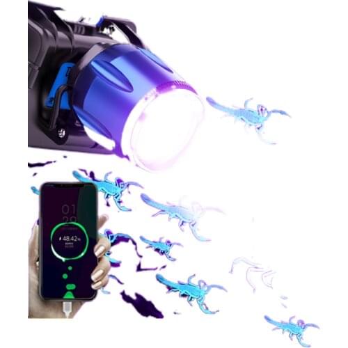 Scorpion light capture specific scorpion bright white with purple grip catch head mounted headlight glare lithium 18650