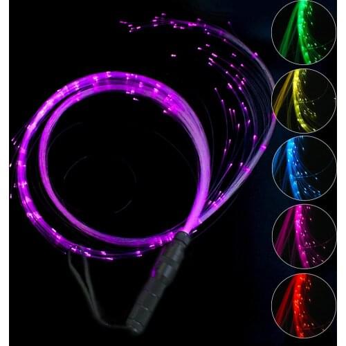150CM LED Fiber Optic Whip 360° Rotation More Modes and Effects Light Up Waving Holiday Lighting Fiber Optic Dance Whips