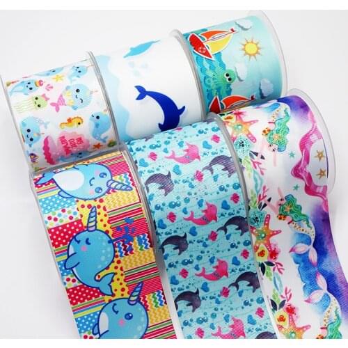 DIY Handmade Materials Printed Grosgrain Ribbon 50 Yard Per Size 21203